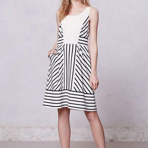 Anthropologie Maeve Chessia Striped Lace Dress
